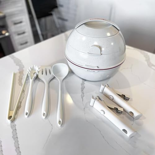 Image of OMTM Ceramic Non-Stick Cookware Set Pots and Pans with Detachable Handle