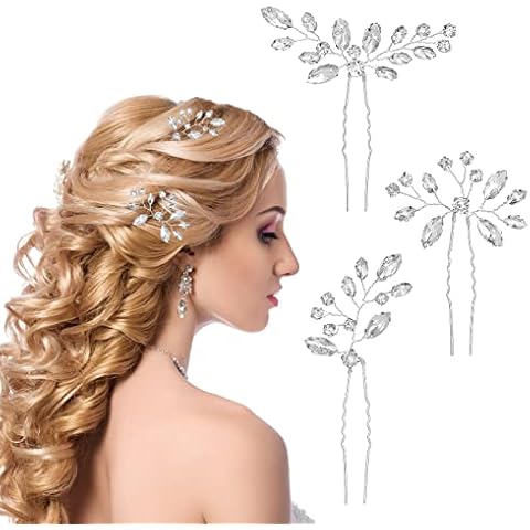 Lusofie Crystal Hair Pins for Brides Cover