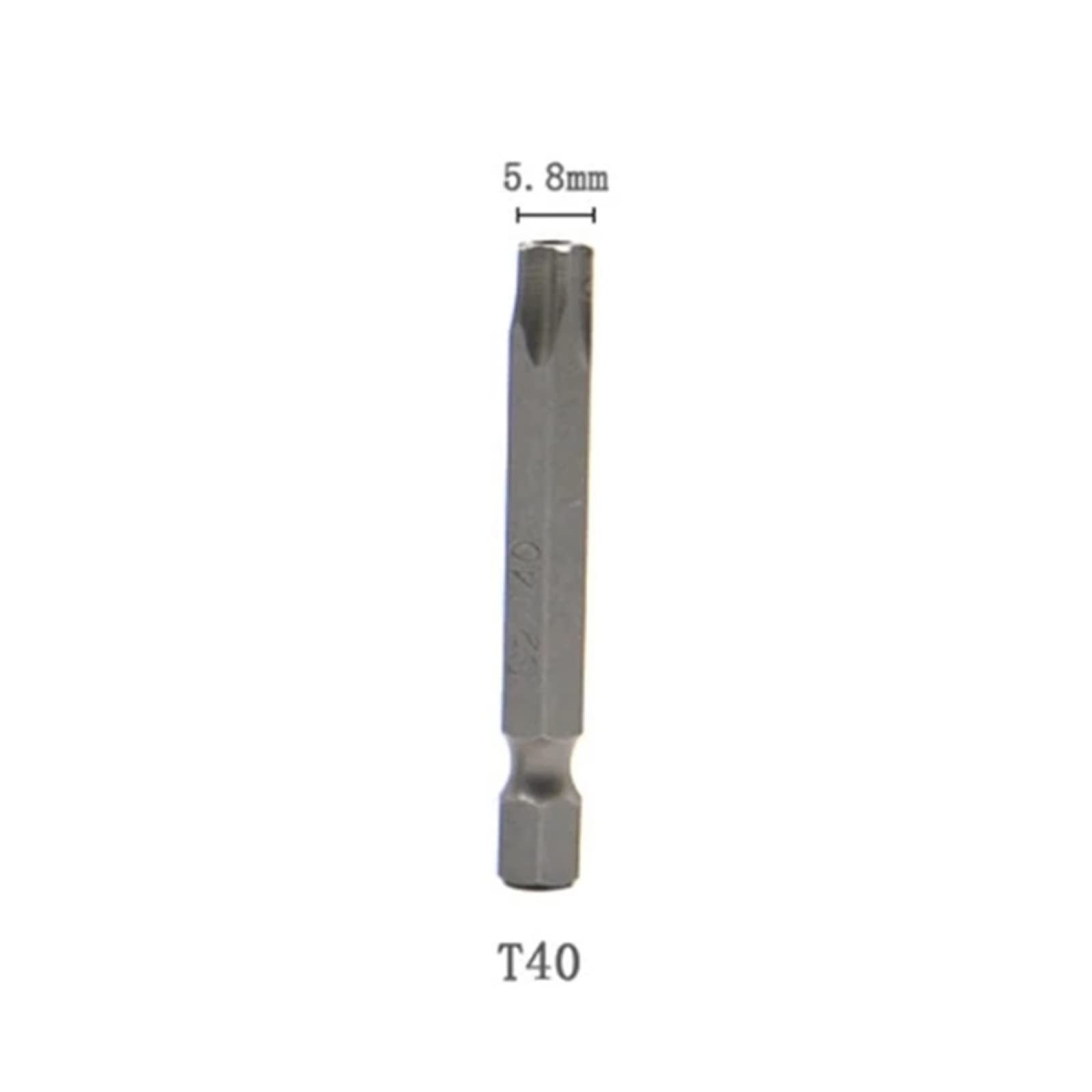 7 pc 50mm 1/4 "embout de tournevis à tige hexagonale cinq points pour tournevis magnétique foret T10/T15/T20/T25/T27/T30/T40