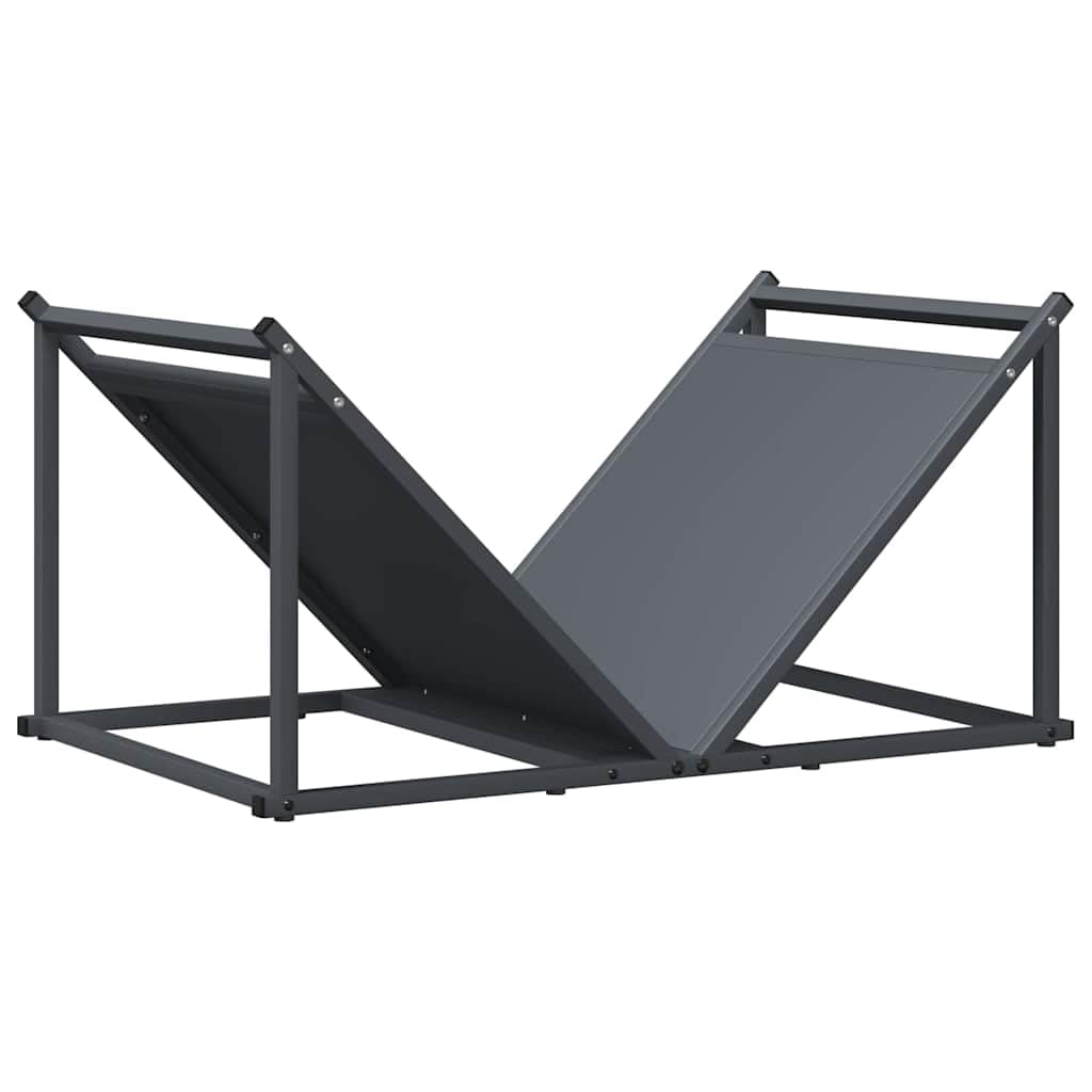 Gecheer Rastrelliera per Legna da Ardere Antracite 70x43x34,5 cm,Portalegna,Porta Legna,Legnaia da Esterno,Scaffale Portalegna,Scaffale per Legna da ardere,Portalegna da Interno,P864175