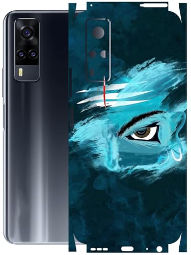 Image of AtOdds - Full Body Back Screen Guard Protector Film - Lamination Wrap Skin Sticker Compatible with VIVO Y31 | Scratchproof Matte Finish (Mahadev)