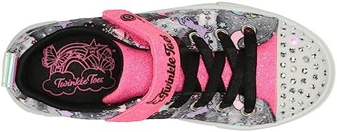 Skechers Kids Girls Twinkle Sparks-Unicorn Drea Sneaker, Black/Multi, 3 Little Kid | Image 4