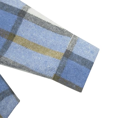 Image of Boys Girls Flannel Shirts Plaid Hoodies Fall Fashion Button Down Shirts | Long Sleeve Shirts Hooded Lightweight Jacket, Perfect for School Mornings, Leaf Piles,Camping, Bonfires, Weekend Adventures
