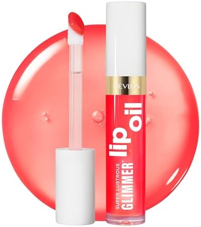 REVLON Super Lustrous Glimmer Lip Oil, 003 Glow Mama, 0.13 fl oz