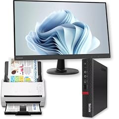 Lenovo Postazione ufficio Thinkcentre | Core i5-8500 fino a 3.50 ghz | Ram 32GB | SSD NVMe 1000 GB WiFi | Monitor 27" FHD con Scanner Documentale Ds-530 | Win 11 Pro Garanzia 36 Mesi (Renewed)