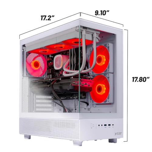 Image of Skytech Gaming Azure 3 Gaming PC, Intel i7 14700F 2.1GHz, NVIDIA RTX 5060 Ti 8GB VRAM, 1TB Gen4 NVMe SSD, 16GB DDR5 RAM 6000, 850W Gold ATX 3 PSU, 360 ARGB AIO, Wi-Fi 5, Windows 11, Desktop