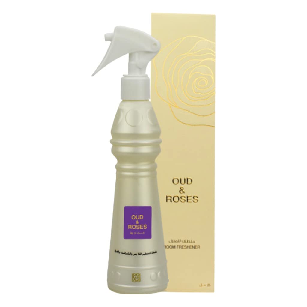 Oud and Roses, Air Freshner Room Spray, 180ml, Odour Eliminator For Home, Long Lasting Dubai Fragrance