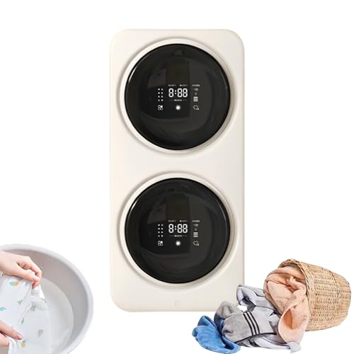 Lavadora De Ropa Interior Totalmente Automática, Lavadora Y Secadora Compacta Eléctrica De Pared O De Mesa, Mini Lavadora Y Secadora, Secadora para Lavandería De Apartamentos,Wallmountedstyle