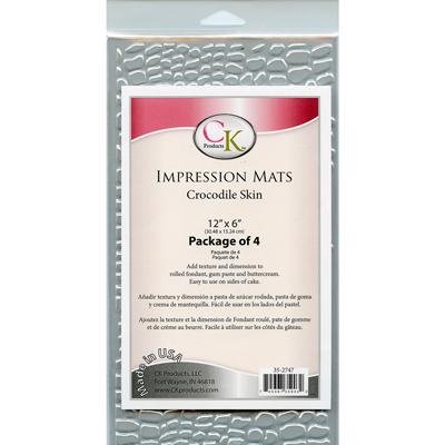 Crocodile Skin Impression Mat for Fondant, Gumpaste & Buttercream - Contains 4 Mats - 35-2747