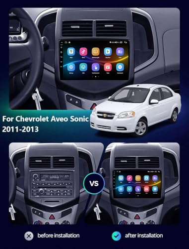Radio de coche Android 2 DIN 4G+64G para Chevrolet Aveo Sonic 2011-2013 HD 2