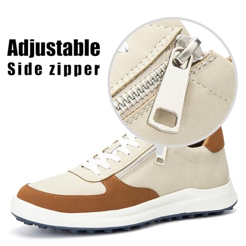 Image of JITAI Men's Fashion Sneakers Shoes Lightweight Fashion Shoes with Wingtip Brogue & Lace-up Design Casual Business Shoes