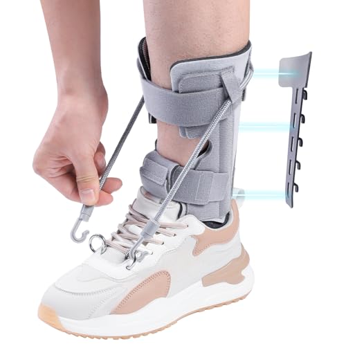 Top 10 Picks for the Best Shoe for Drop Foot Comfort 16 Pozpo Tech AFO Foot Drop Brace Splint, Adjustable Drop Foot Up Ankle Support for Walking with Shoes, Improve Walking Gait, Fits Right & Left, Women and Men - Gray