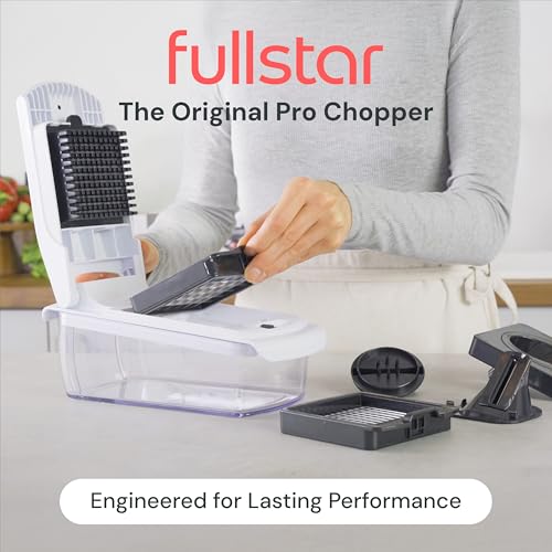 Fullstar The Original Pro Chopper - Vegetable Chopper and Spiralizer, Food Chopper with Container, Fruit Slicer, Kitchen Gadgets & Gifts, Home Essentials (4 in 1, White) image 3