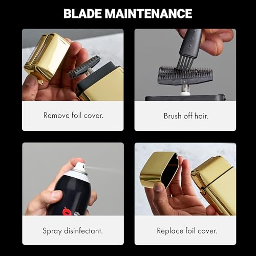 Image of BaBylissPRO METALFX Double Foil Shaver, Handheld Electric Razor for Travel, Portable Cordless Close Face Shaver for Head, Beard, & Neck