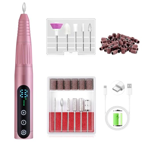 WEIKILLY Ponceuse pour Ongles Professionnel,11 en 1 Lime a Ongle Electrique 35000 RPM,Avec...