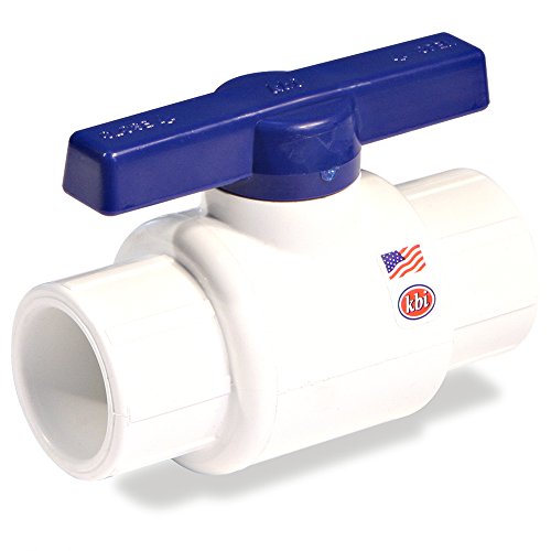 NDS WLT-1500-S 1-1/2-Inch Slip PVC Schedule 40 Commercial Ball Valve, White