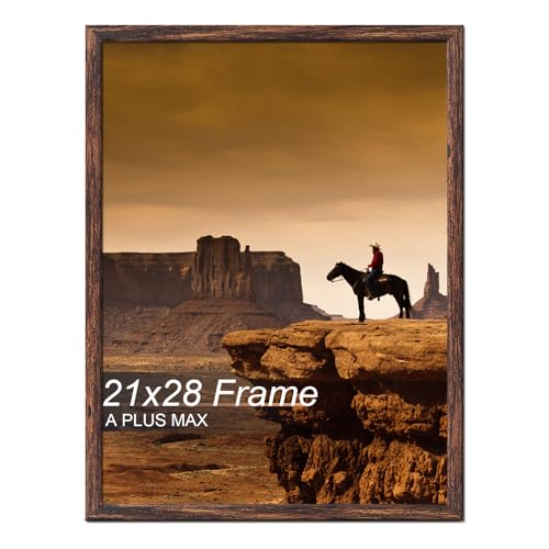 A PLUS MAX 21x28 Picture Frame Brown Light Weight Wall Mount