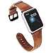 KADES Compatible for Apple Watch Band Genuine Leather Replacement Strap with Retro Crazy Horse Texture Compatible for Apple Watch Series 4 44mm & Series 3/2/1 42mm, Brown with Black Hardware