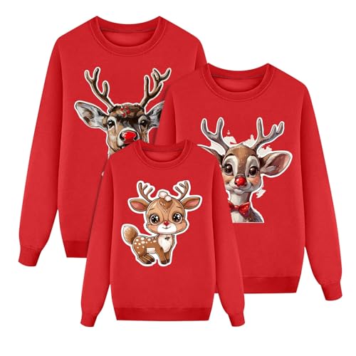 Genérico Pijama Navidad Familia Jersey de Navidad Niño Jersey de Navidad para niño, traje de Navidad para familia, reno, jersey de Navidad, para la familia, mujer, hombre, niños, pijama de Navidad