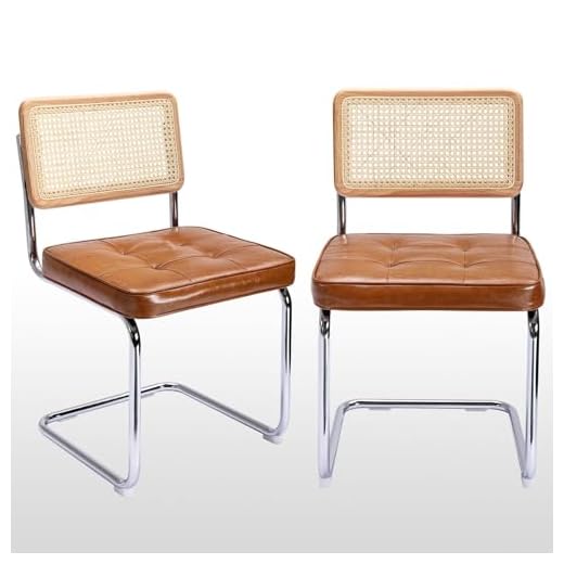 Stylish Mid-Century Rattan Dining Chairs Set