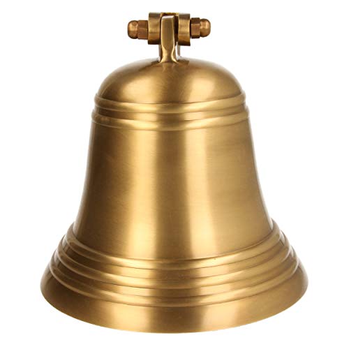 Gravurxpress Nave campana/campana in ottone brunito Ø 150 mm con incisione personalizzata