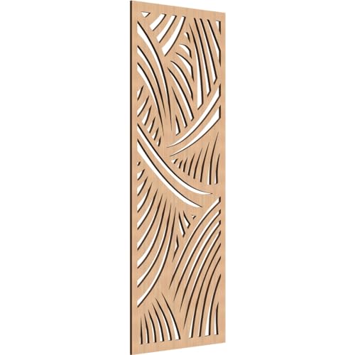Image of 23 3 /8 inchW x 59 3 /8 inchH x 3 /8 inchT Chester Decorative Fretwork Wood Wall Panels, Hickory
