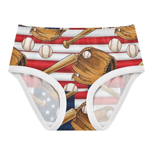 Joisal Cotton Toddlers Underwear Floral Vintage Baseball Gloves Little Girl Panties Animals Briefs Kids Undies 2t