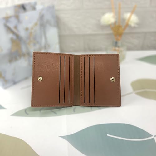 Ultra Thin and Minimalist Leather Card Holder, Front Pocket Wallet, Credit Card Clip, Suitable for Men and Women (Brown)3