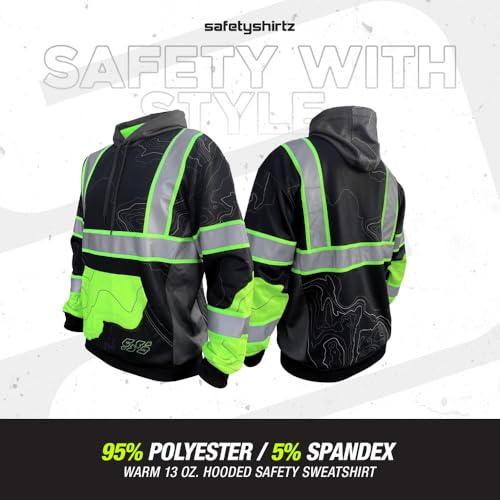 SafetyShirtz Men's SS360 ANSI Type-O Stealth Graphic Hoods and Zip Ups4