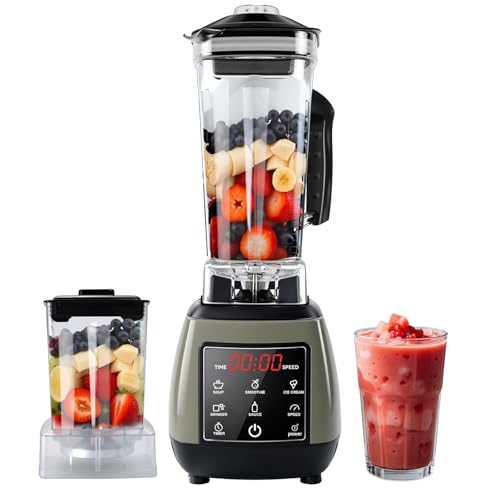La Mejor Selección de licuadoras para frappe disponible en línea para comprar. 47 Licuadora de Mesa Profesional 1600 W 2.2 L – Blender Digital Portátil con 6 Programas Auto-iQ y Pantalla Táctil, 9 Velocidades, 6 Cuchillas, Ideal para Frappe y Smoothies