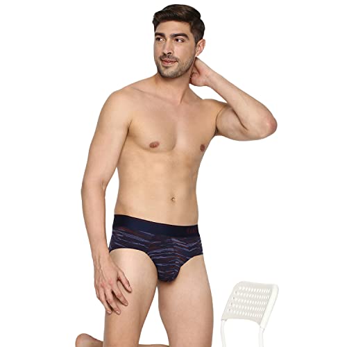 Image of Van Heusen Men Regular Fit 4 Way Stretch Body Defining Fit Allover Print Briefs - Available in Pack of 1 & 2