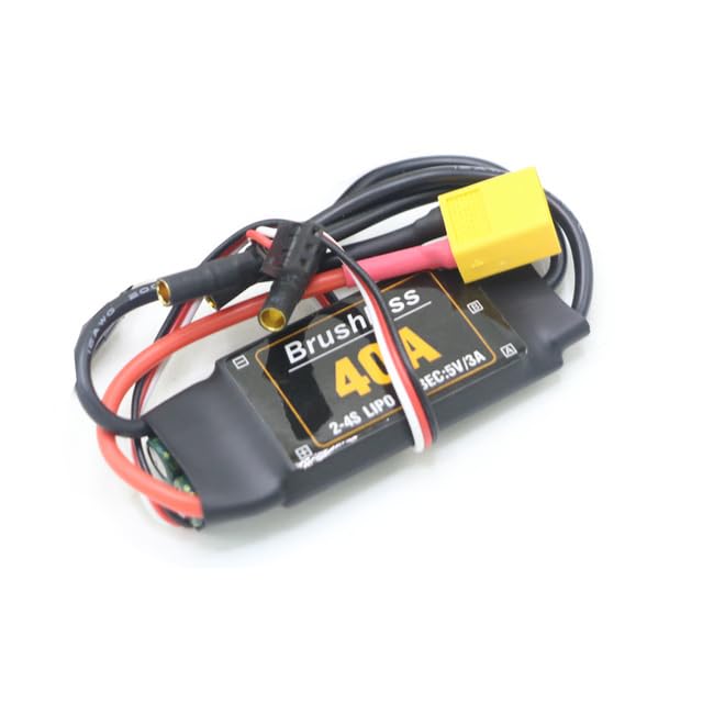 ТоуAE - Mitoot Brushless 40A ESC Speed Controler 2-4S With 5𝖵 3A UBEC For RC FPV Quadcopter RC Airplanes Helicopter (XT60 plug)