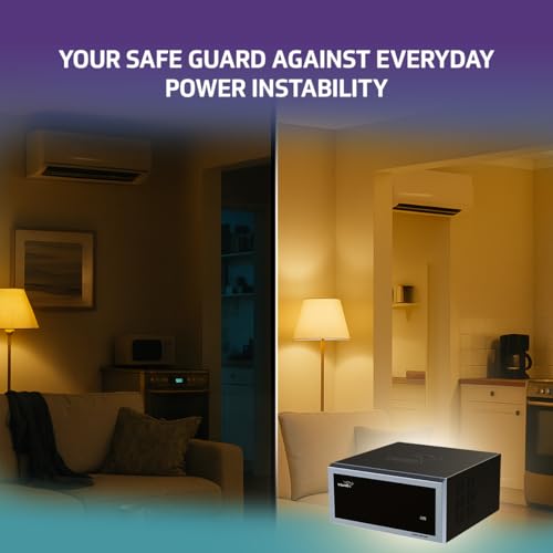 Image of V-Guard Duralis 500 Mainline Stabilizer for Home | Digital Display | Thermal Overload Protection | Wide Input Voltage Range (Working Range 90 VAC-300 VAC) | 1 Year Warranty by V-Guard | Black