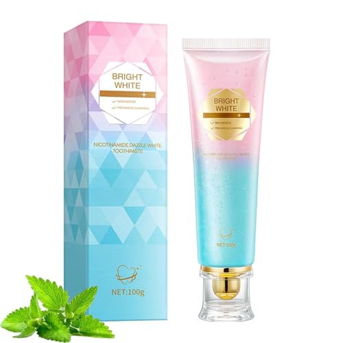 Niacinamide Whitening Toothpaste - Enamel Repair,Radiant Whitening Toothpaste,IntensiveFresh Breath,Sensitive Teeth Safe, Stain Removal for Coffee/Tea/Smoker Stains & Gum Care (100g)