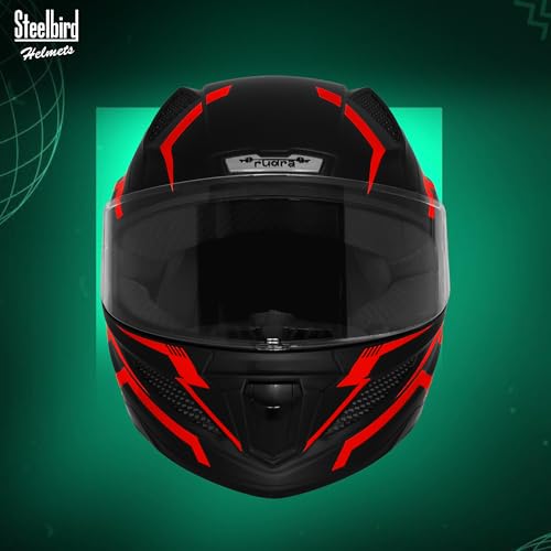 Image of Steelbird SBH-25 Rudra Vayu ISI Certified Full Face Graphic Helmet for Men Motorbike Helmet