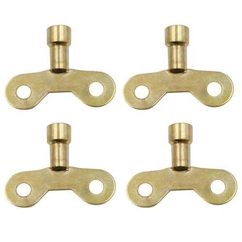 4Pcs Yellow Radiator Plumbing Bleed Bleeding Key Solid Brass Radiator Plumbing Keys Metal For Venting Air Switch Spool Radiator Keys For Bleeding Old Home Tools and Home Improvement Wrenches