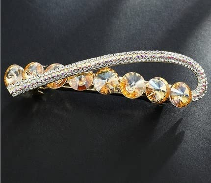 YQBUER Top Clip Hairpin Spring Clip Headgear Elegant Mother Rhinestone