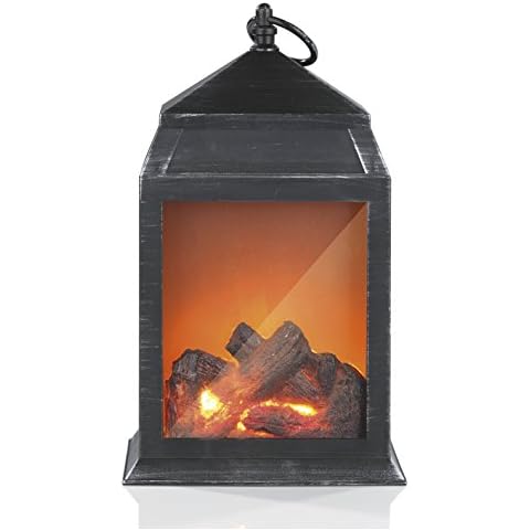 EASYmaxx LED Lantern with flame effect, wireless, black, 2018 model, 05126 Cover