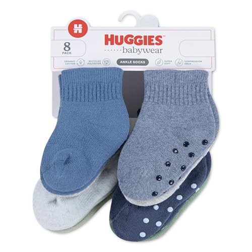 Image of HUGGIES Baby Multi-pack Lightweight Ankle Gripper Socks