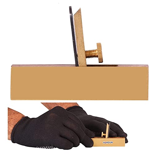 Image of Homdum 1 pc mini brass scraper plane antique rose wood Finish miniature Hobby brass planer for Wood Craft size 3 inch 75mm