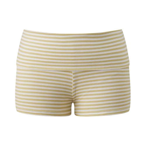 Image of KMBANGI Womens Fold Over Shorts Elastic Waist Y2k Lounge Shorts Foldover Cute Pajama Micro Bottoms Mini Shorts Sleepwear