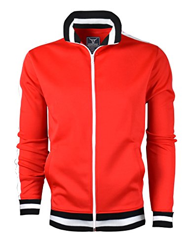 Image of SCREENSHOT-TRACK JACKET Mens Urban Hip Hop Premium Track Jacket - Slim Fit Side Taping Sportswear Urbanwear Streetwear Top