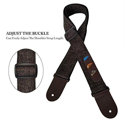 Sangle de Guitare Style vintage Tissé Réglable Acoustique Guitare électrique Basse Sangle avec des Extrémités en Cuir… - Les Beatles, Paul McCartney, John Lennon, RIngo Starr, George Harrison Sangle de Guitare Style vintage Tissé Réglable Acoustique Guitare électrique Basse Sangle avec des Extrémités en Cuir… – Image 6