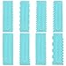 Kurtzy Utensili per Dolci Raschietto per Torte in Plastica (8pz) - Set Decorazioni Torte Professionale per Lisciare, Incidere e Tagliare - Decora Torte per Pasta, Glassa, Fondente e Crema - 16 Design