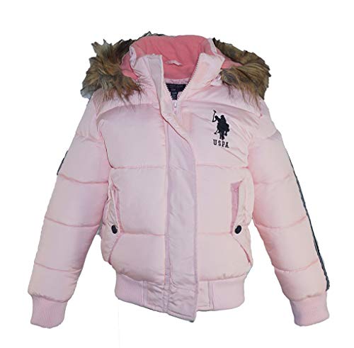 U.S. Polo Assn. Girls' Bubble Jacket (2T, Short Blush)