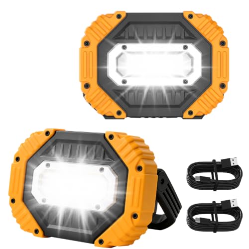 30W LED Akku Strahler Wiederaufladbarer Superhell Baustrahler Arbeitslampe