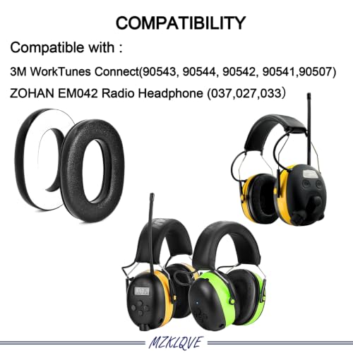 3M-WorkTunes Almohadillas de Repuesto de Espuma para Auriculares, Cojines para 3M WorkTunes (90543, 90544, 90542, 90541, 90507) y Protector Auditivo Peltor Range Guard Connect (Serie EM042/033/037) miniatura 2