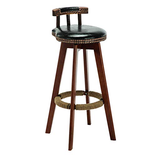 Tabourets à bar de cuisine pivotants avec chaise haute rembourrée 65cm