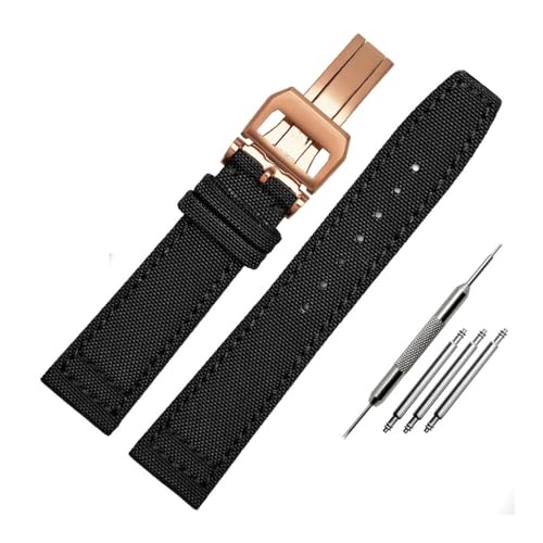 [ȓX] iCoh Fit For IWC |gK pCbg V[Y 20 ~[g 21 ~[g 22 ~[grvohLoXuXbgubNu[O[(Black rose folding,22mm)