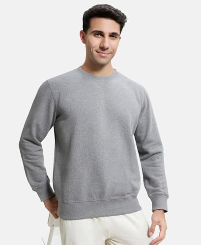 Image of Jockey US92 Men Super Combed Cotton Rich Fleece Sweatshirt with StayWarm Technology
